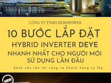 LẮP ĐĂT BIẾN TẦN HÒA LƯỚI LƯU TRỮ DEYE NHANH NHẤT CHỈ TRONG 30 PHÚT?