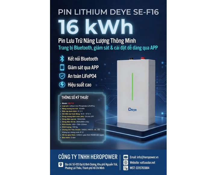 Pin Lithium Deye SE-F16
